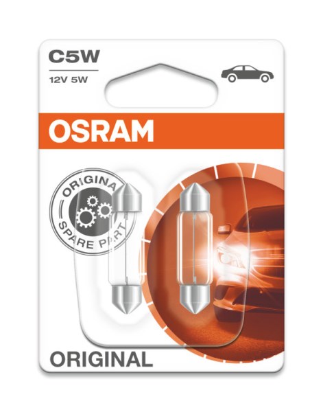 Lemputė automobiliui C5W 12V 5W SV8.5-8 Osram 2 vnt