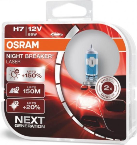 Lemputė automobiliui H7 12V 55W HCB PX26D 2 vnt Osram