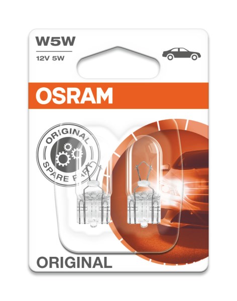 Lemputė automobiliui W5W 12V W2.1x9.5D Osram 2 vnt