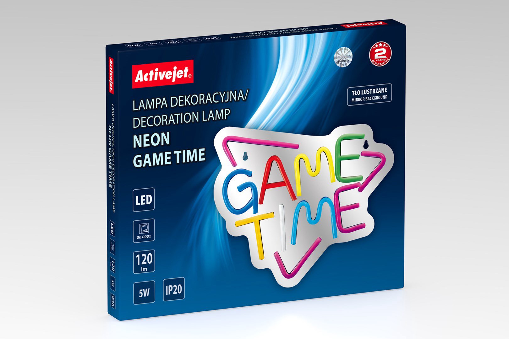 Activejet AJE-NEON GAME TIME lubų šviestuvas Nekeičiama (-os) lemputė (-os) LED 5 W