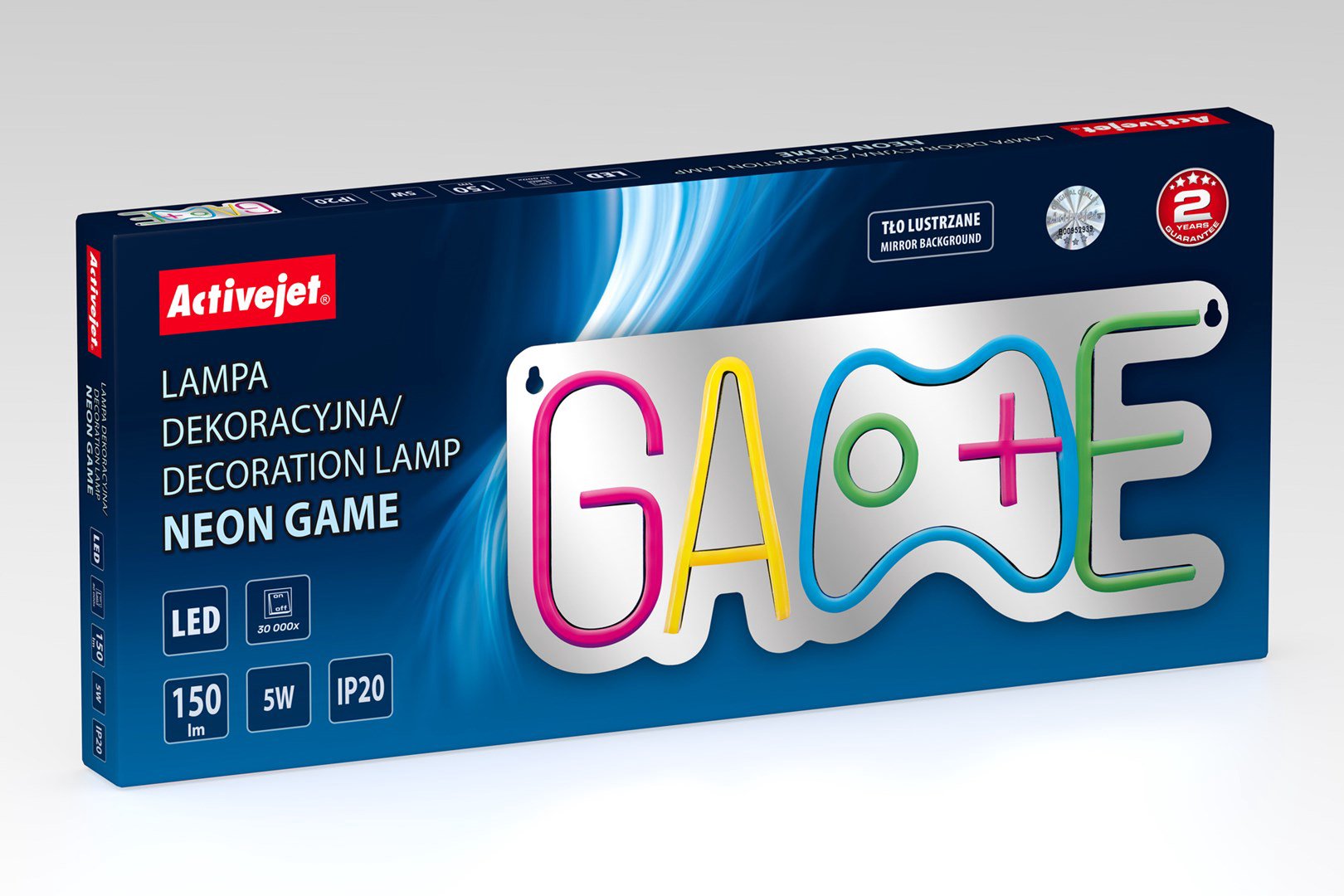 Activejet AJE-NEON GAME lubų šviestuvas Nekeičiama (-os) lemputė (-os) LED 5 W