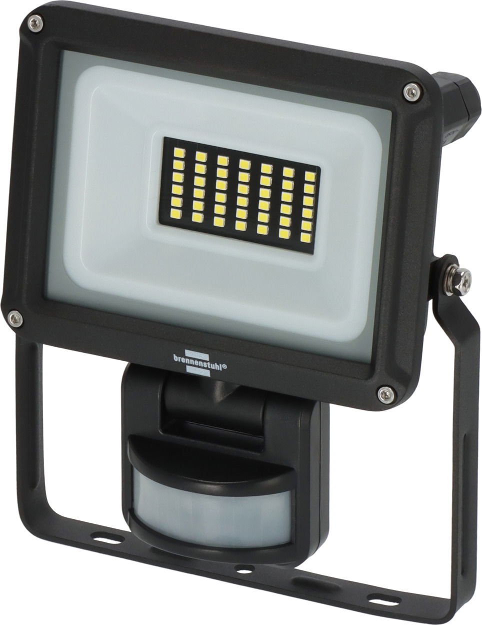 LED prožektorius su judesio davikliu BRENNENSHTUHL JARO, IP65, 30W,6500K,3450lm, juodos sp