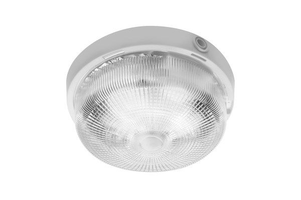 Visuomeninis šviestuvas GTV RINGO, IP44, E27, 100 W, 220-240 V, baltos spalvos, 23x9,5 cm