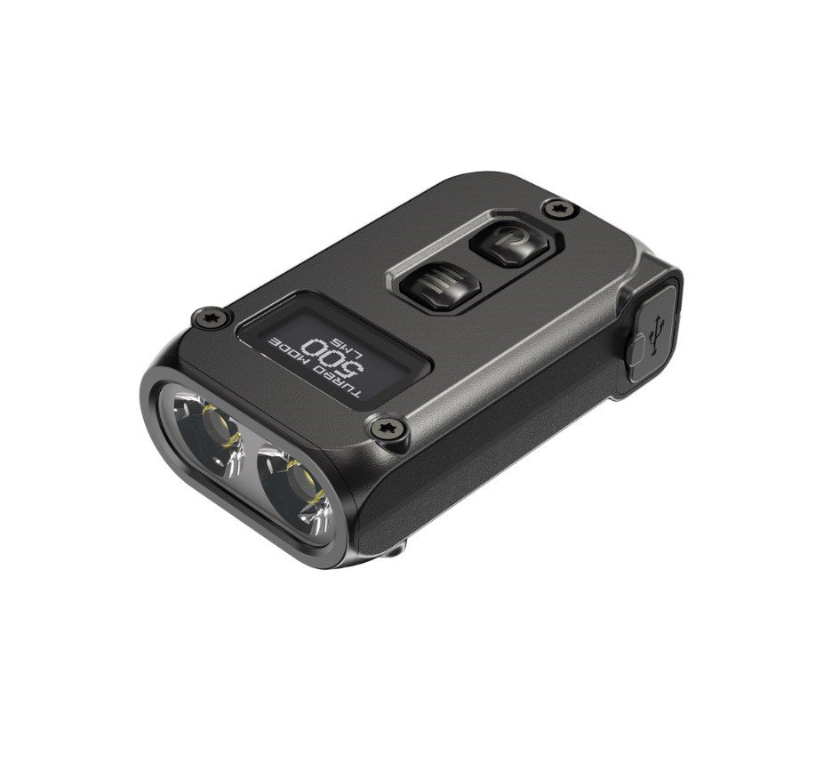 Nitecore TINI 2 raktų žiedelio žibintuvėlis pilkos spalvos