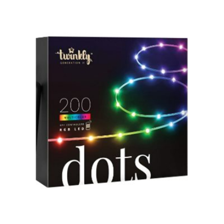 Twinkly Dots Smart LED 200 RGB, 10m, Black wire|Multicolor|TWD200STP-BEU