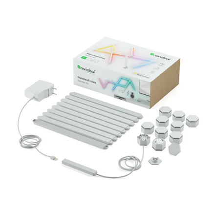 Nanoleaf|Lines Starter Kit (9 panels)|16M+ colors|NL59-K-0002LW-9PK-EU