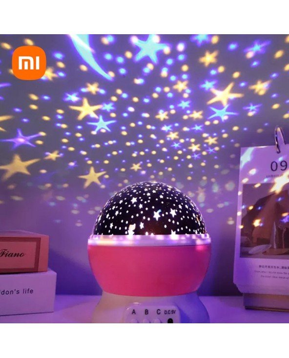 Xiaomi LED naktinės šviesos galaktikos projektorius žvaigždėtas dangus besisukantis planetariumas vaikams miegamasis žvaigždės