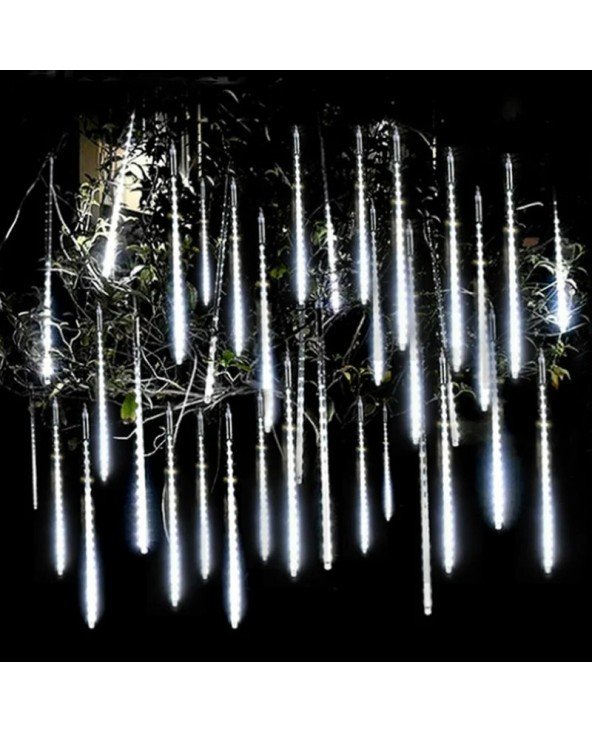 8 lazdelės Meteor Shower lietus Lights gatvės girliandos Kalėdų eglutės dekoracijos lauko Naujųjų metų
