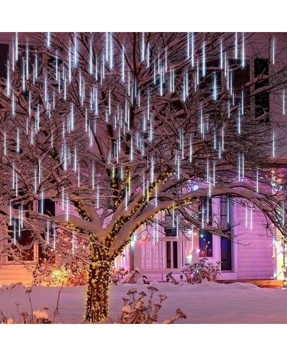 30/50 cm 10 lazdelių Meteor Shower lietus LED žibintai Kalėdų eglutės puošmena Gatvės girlianda puošmena Naujieji metai