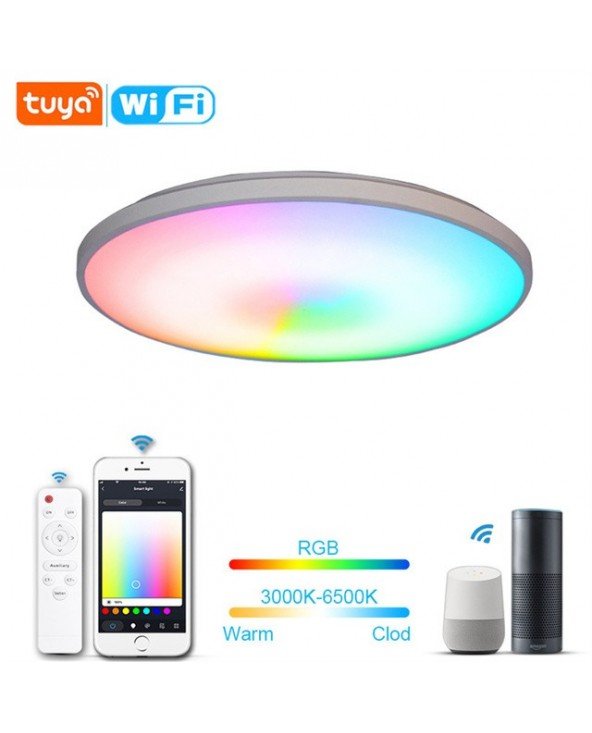 Tuya Smart Wifi Led lubų lempa, Smart Life nuotolinio valdymo pultas pritemdomas vidaus apšvietimas