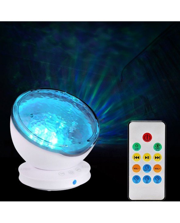 USB vandenyno bangų projektorius Žvaigždėtas dangus Aurora LED naktinė šviesa Nuotolinio valdymo projektorius