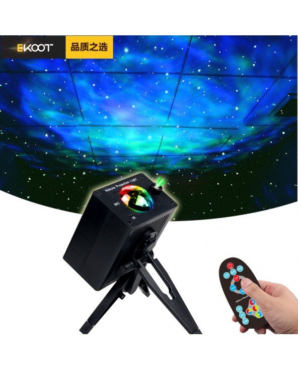 Spalvinga žvaigždėto dangaus naktinė šviesa Projektorius nuotolinio valdymo pultas Galaxy Nebula Projekcijos lempa