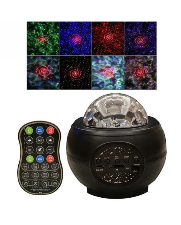 "Smart Starry Sky Night Light" LED žvaigždžių projektorius "Galaxy Projection" su "Bluetooth" garsiakalbiu