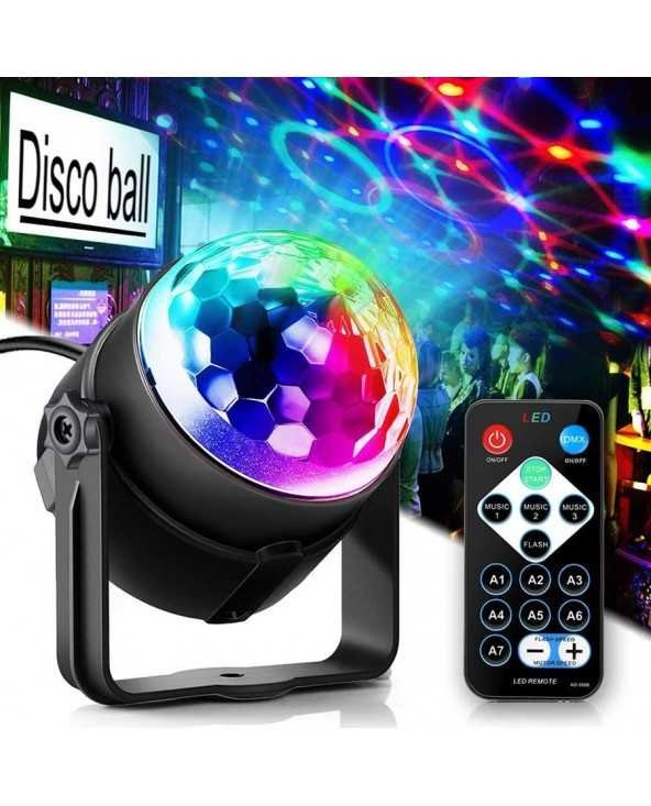 DJ Disco Light RGB Disco Ball Party LightsLED projektorius Strobe Lamp Gimtadienio vakarėlis Automobilių Klubo Baras Karaoke