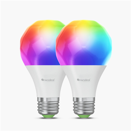 Nanoleaf Essentials Smart A60 Bulb E27 Matter WiFi 9W 900Lm RGBCW 2700-6500K, 2pcs pack | Nanoleaf Essentials Smart A60 Bulb Matter WiFi 900Lm 2700-6500K, 2pcs pack | E27 | 9 W | RGBCW|N7501B02-2A60E