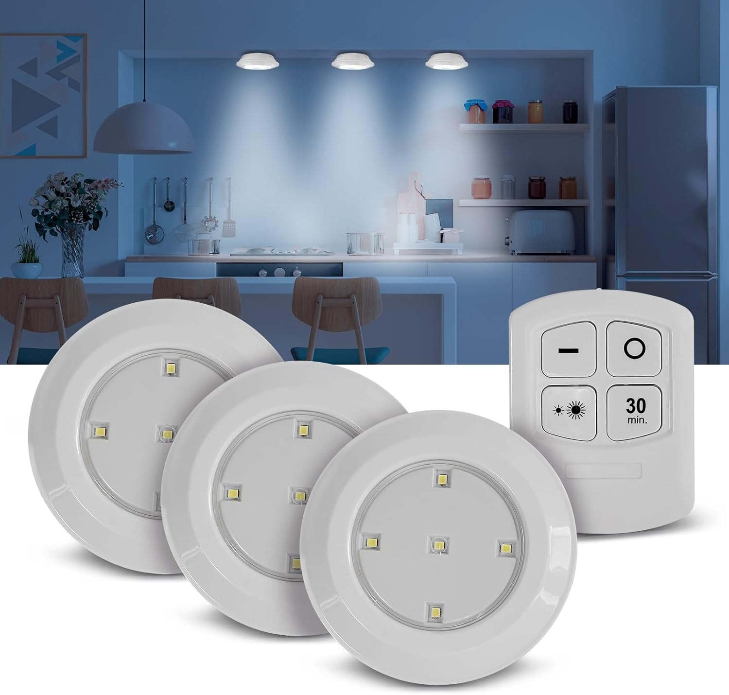 3X Led lemputės su pulteliu