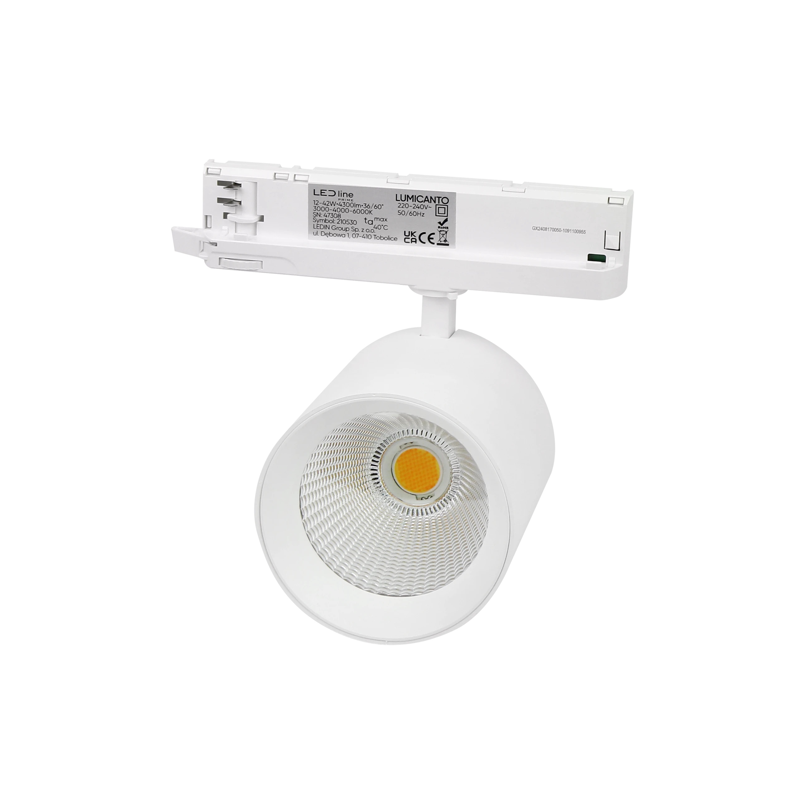 Šiestuvas bėgeliui LUMICANTO 6-20W CCT 36/60° baltas