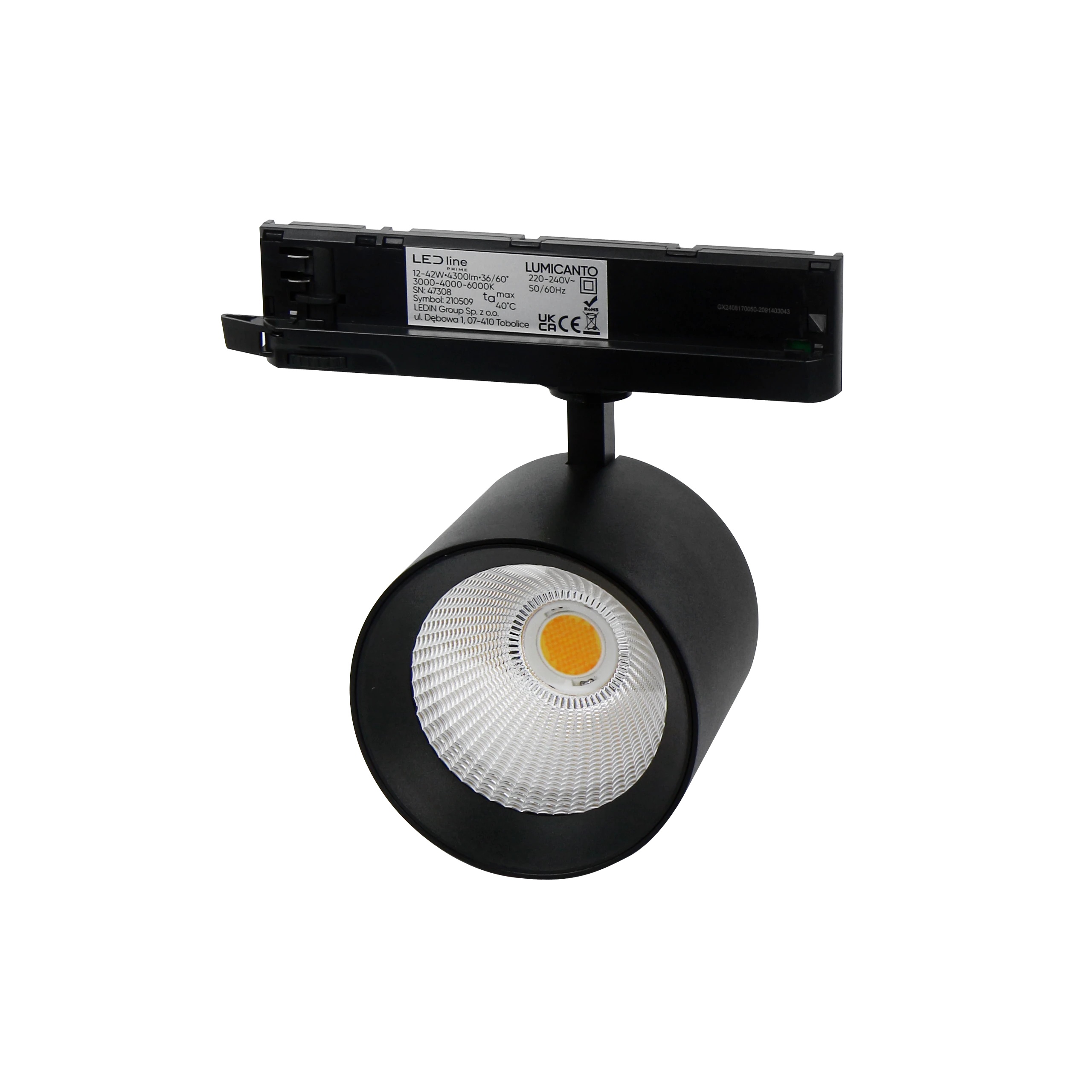Šiestuvas bėgeliui LUMICANTO 6-20W CCT 36/60° juodas