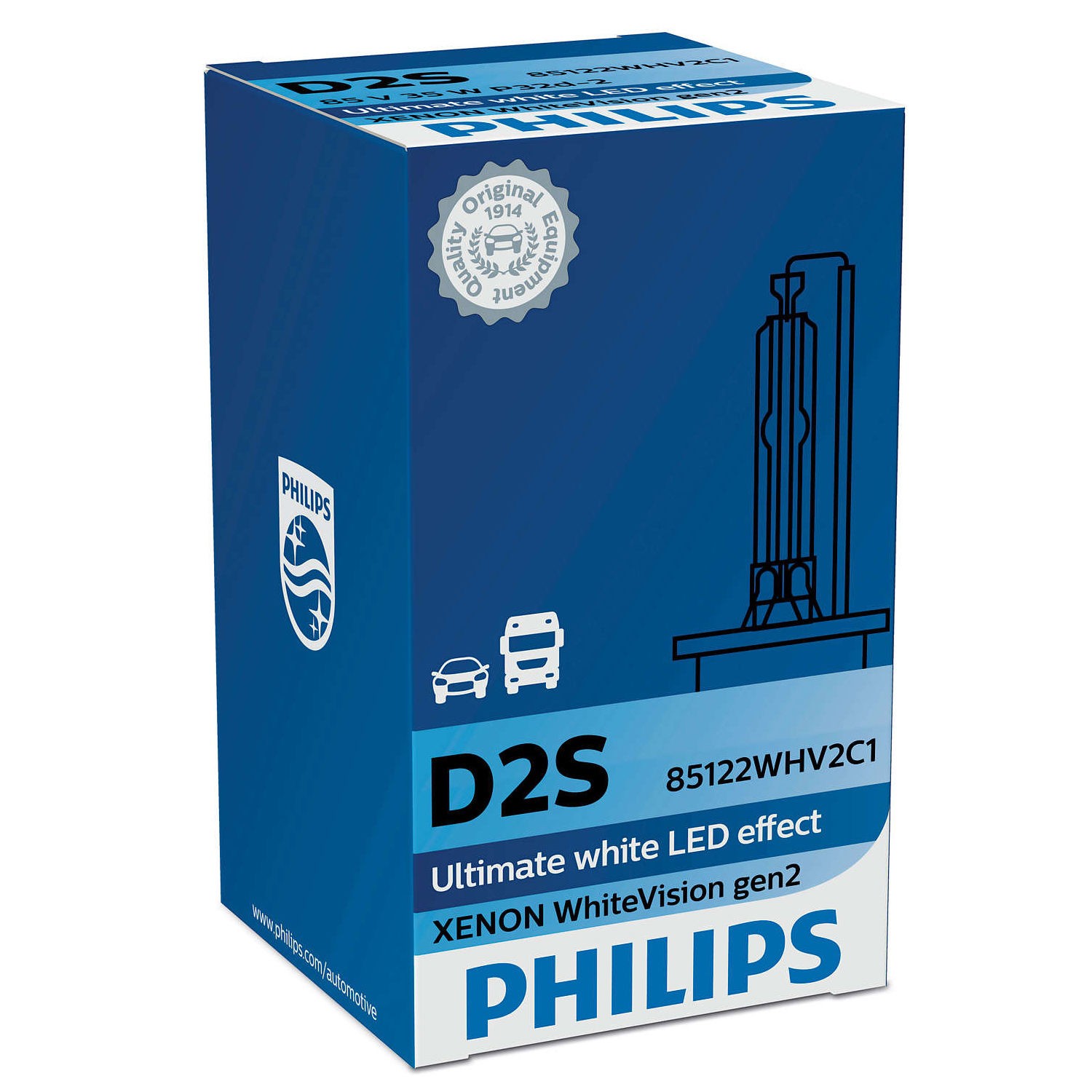 Lemputė PHILIPS D2S WhiteVision Ultra 85122WHV2C1