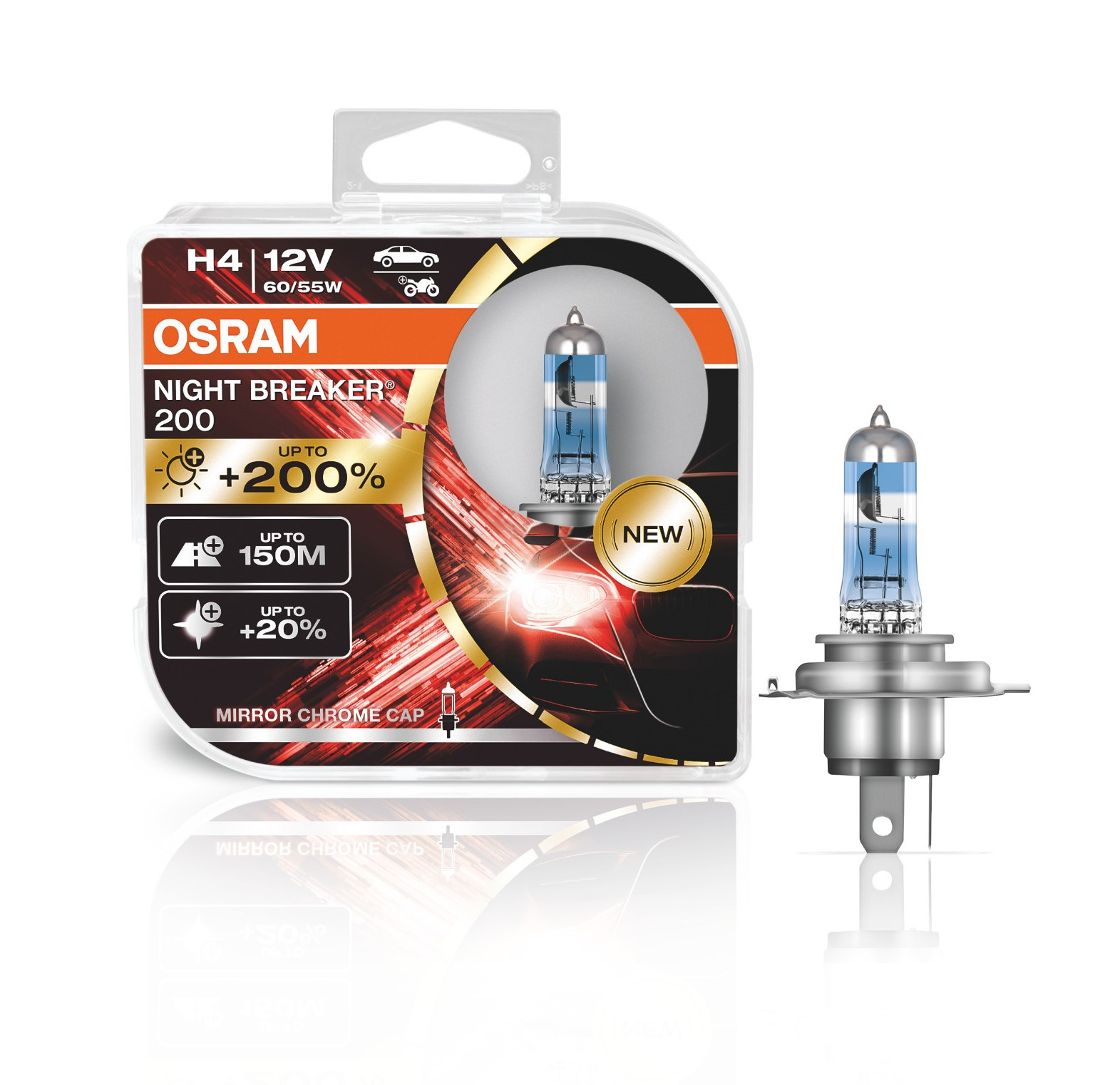 Lemputės Osram night breaker H4 +200% | Naujiena