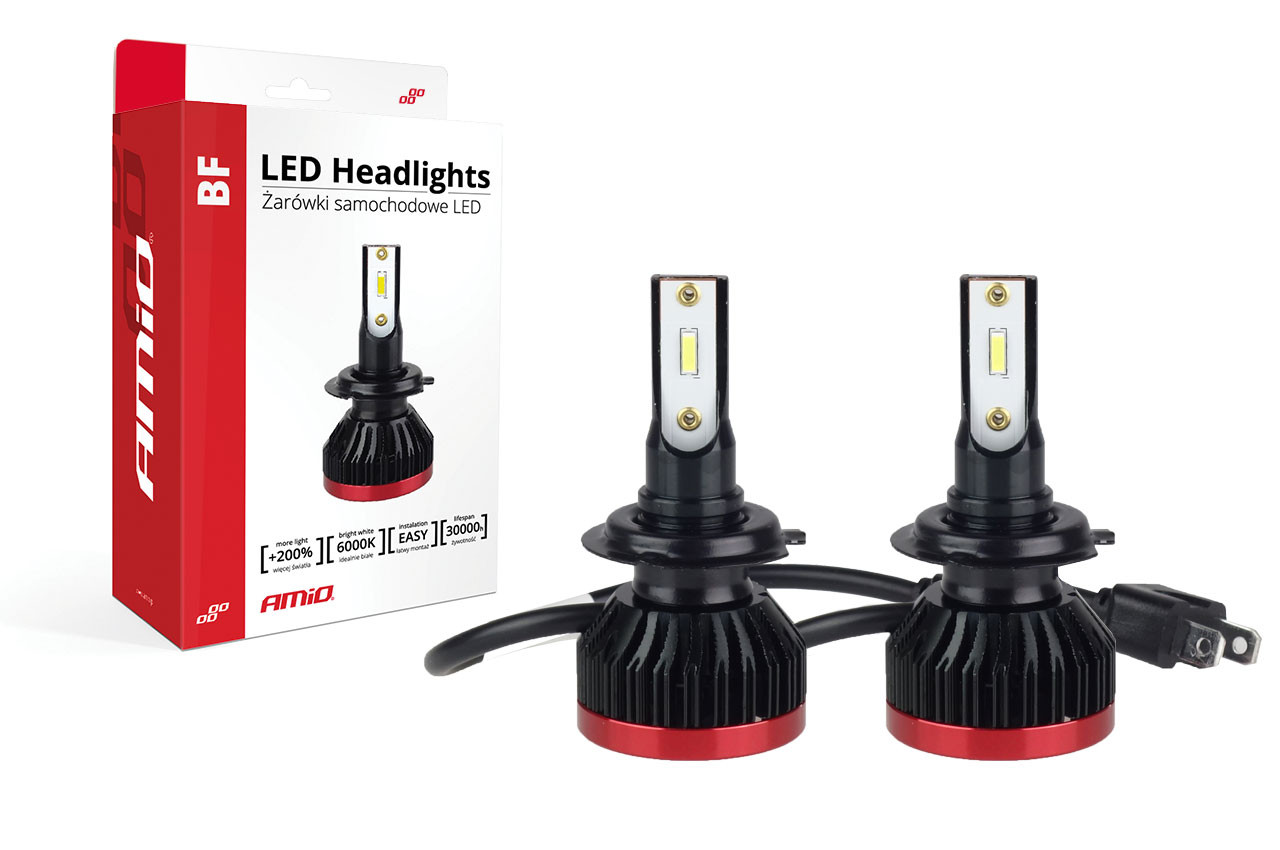 LED BF lemputės H7 komplektas 2vnt. +400%