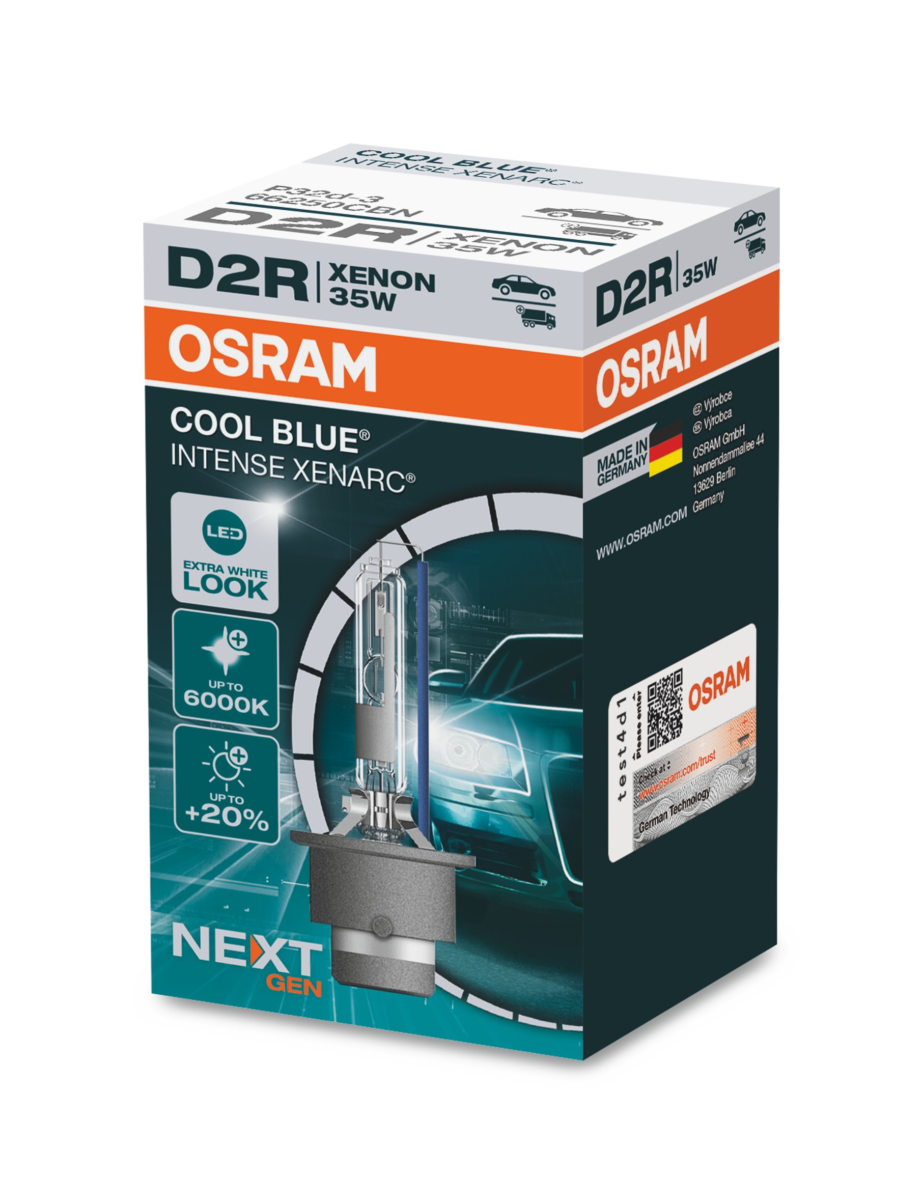Ksenoninės lemputės Osram D2R Cool blue Intense