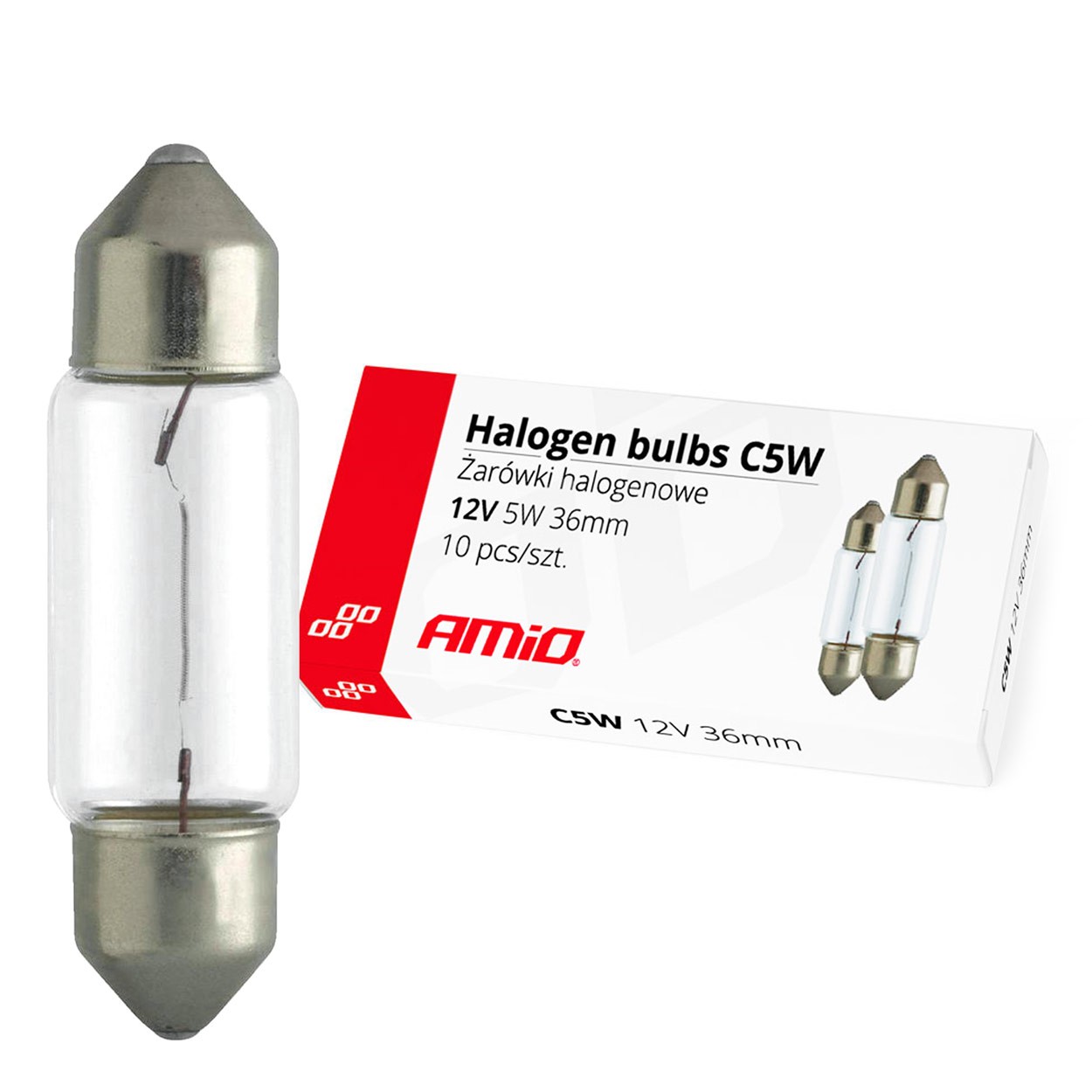 Halogeninės lemputės C5W 36mm 12V 10vnt.