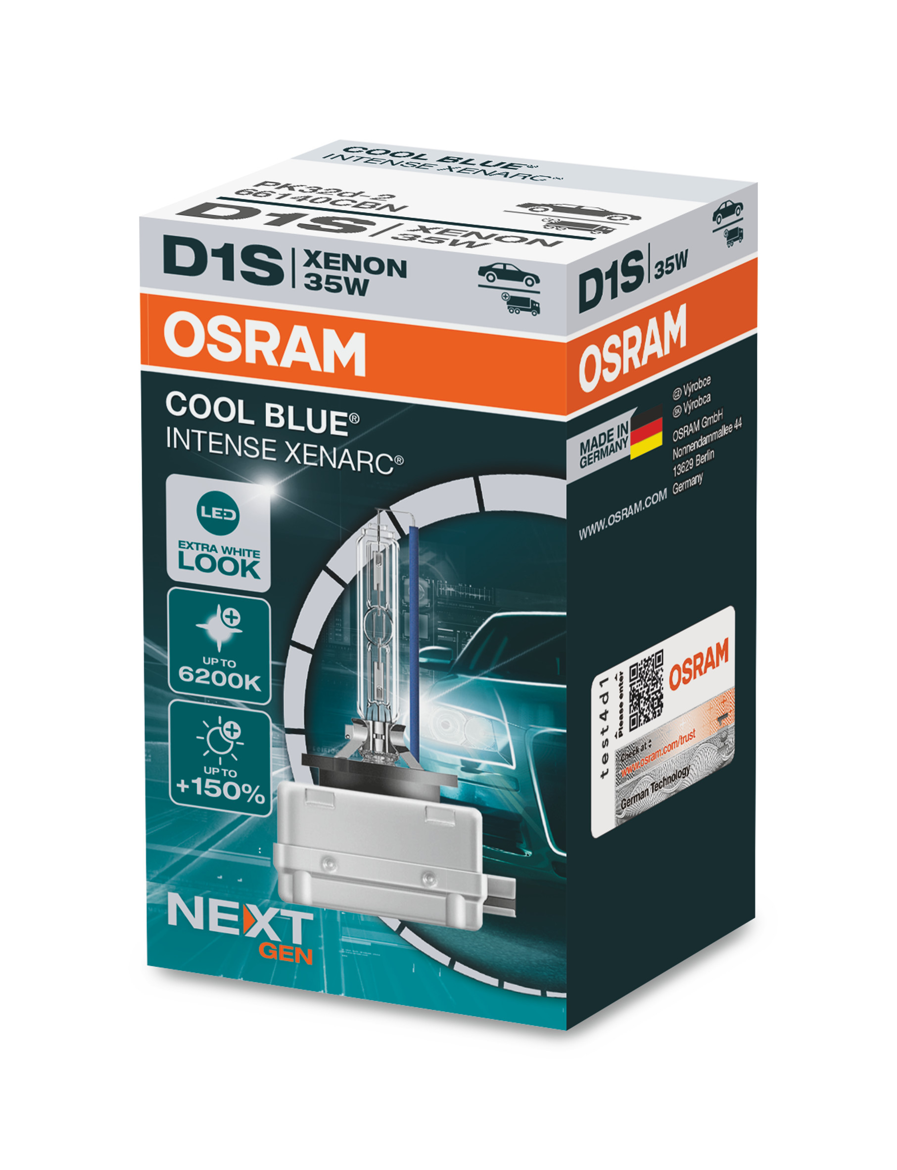 Ksenoninė lemputė Osram D1S Cool blue Intense (NEXT GEN) +150%