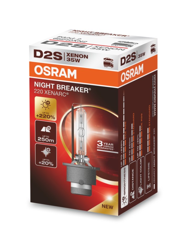 Lemputės Osram D2S NIGHT BREAKER LASER +220% | 66240XN2 | 3 metai garantija