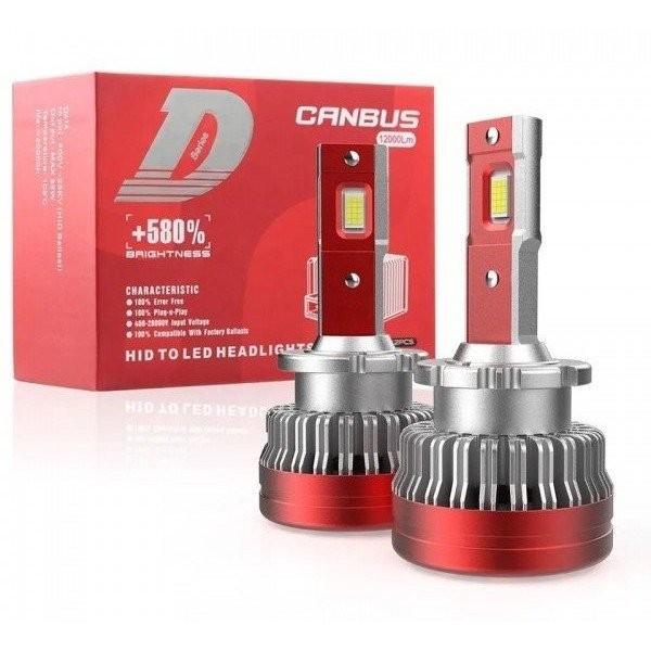 LED D4S lemputės +580% šviesos 12000LM CANBUS