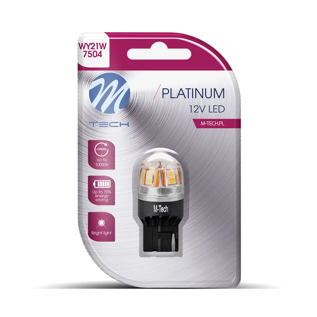 LED lemputė LB828Y T20 WY21W 12-24V CANBUS geltona