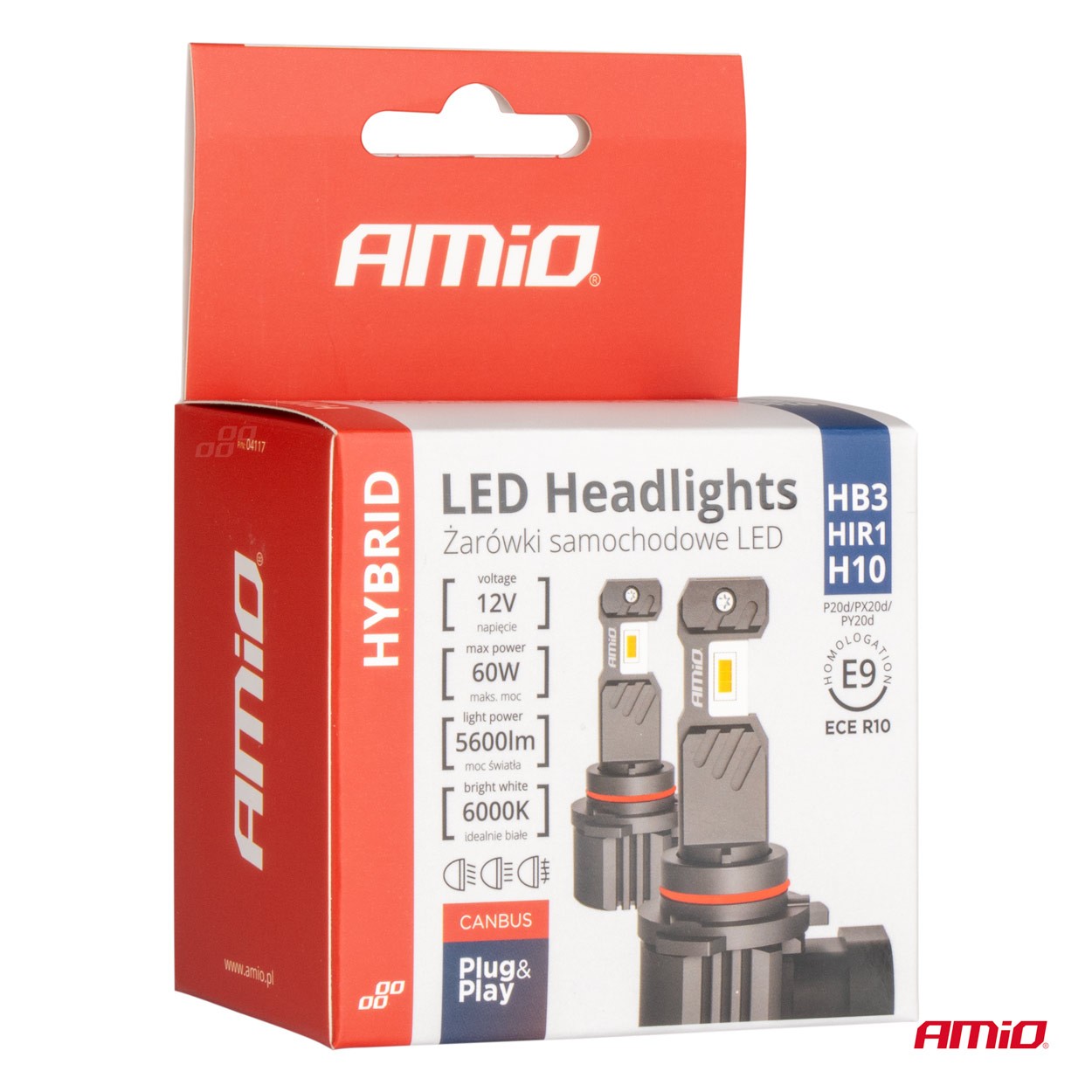 LED lemputės Hybrid series HB3 HIR1 H10 9005 6000K Canbus 60W