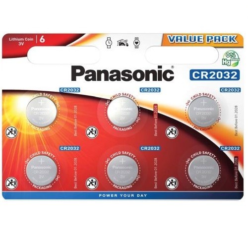 "Panasonic" CR2032-6BB BLISTER PACK 6 vnt.