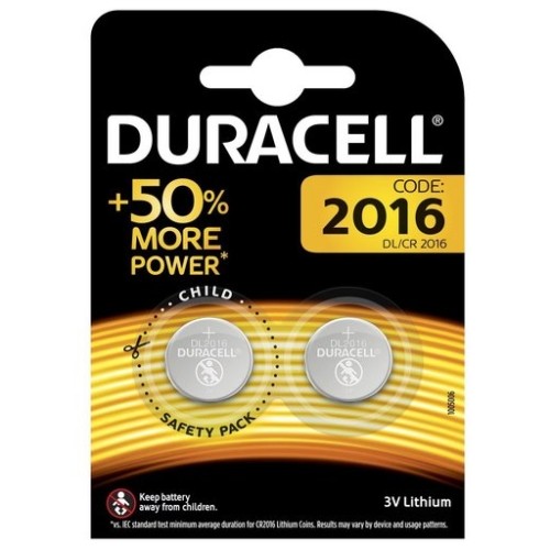 DURACELL DL2016 LIZDINĖ PLOKŠTELĖ 2VNT.