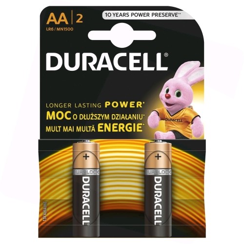 Duracell MN 1500 Basic AA (LR6) lizdinė pakuotė 2vnt.