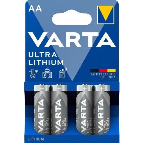 "Varta MN 1500 Ultra Lithium AA (LR6)" lizdinė pakuotė 4vnt.