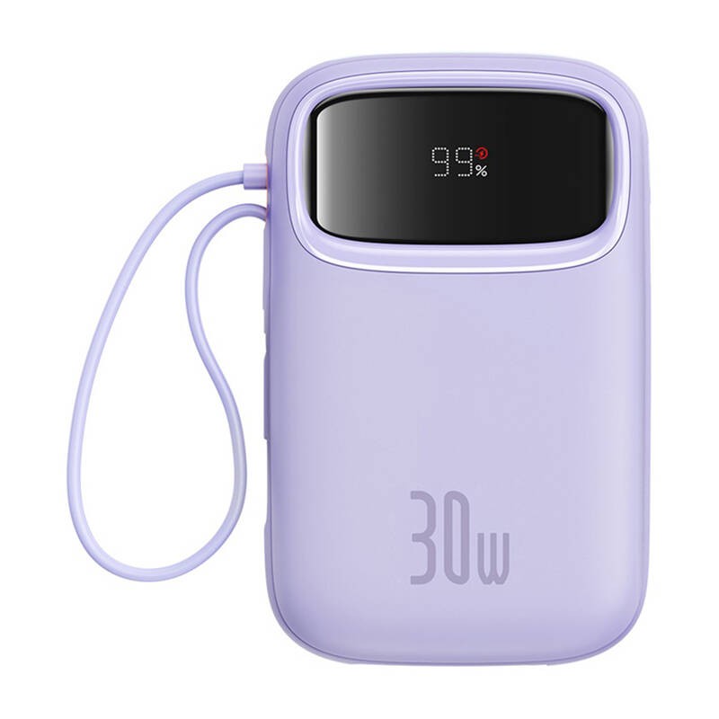 Maitinimo baterija Baseus QPow 2 10000mAh 30W 2xUSB-C (violetinė)