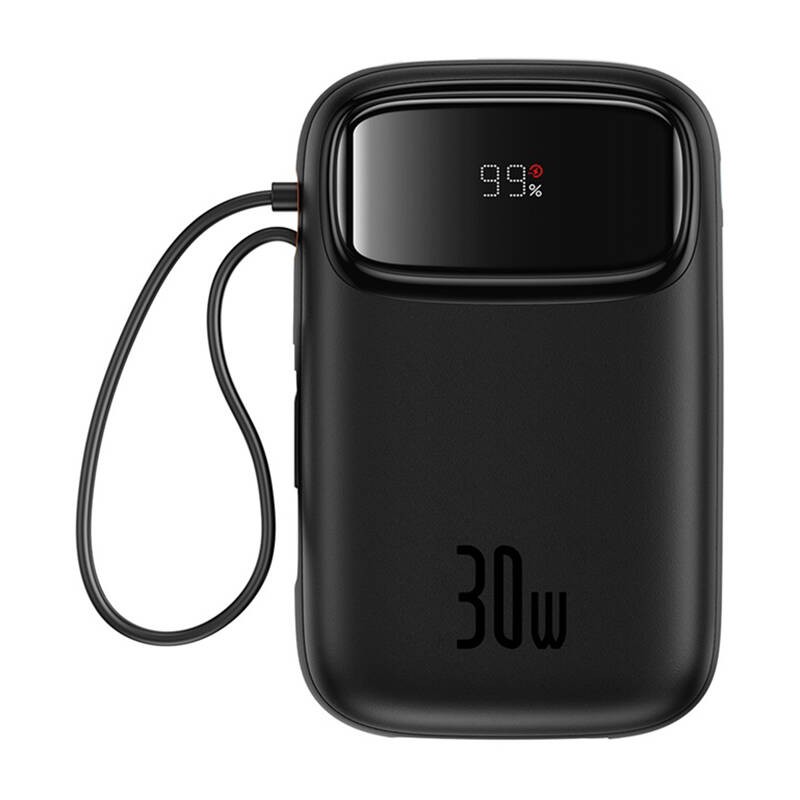 Maitinimo baterija Baseus QPow 2 10000mAh 30W 2xUSB-C (juoda)