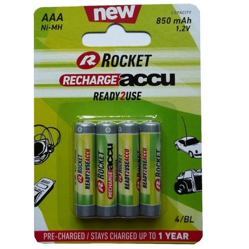 "Rocket" iš anksto įkrautas HR03 850MAH ALWAYS READY blisterio pakuotė 4vnt.