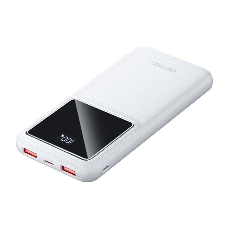 Maitinimo baterija, "Vention", FHKW0,10000mAh, Micro-USB, USB-C, 2xUSB-A, 22,5W (balta)