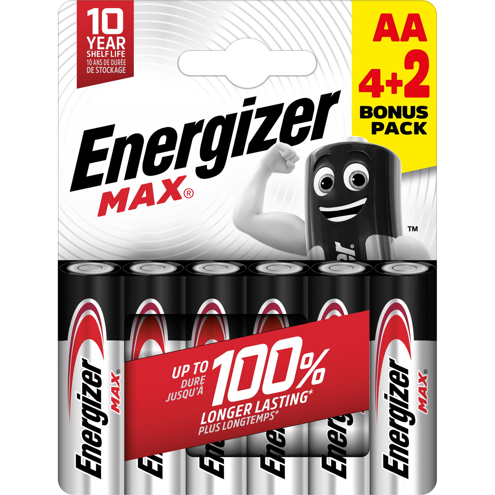 Elementai ENERGIZER Max , AA, LR06, 4 + 2 vnt