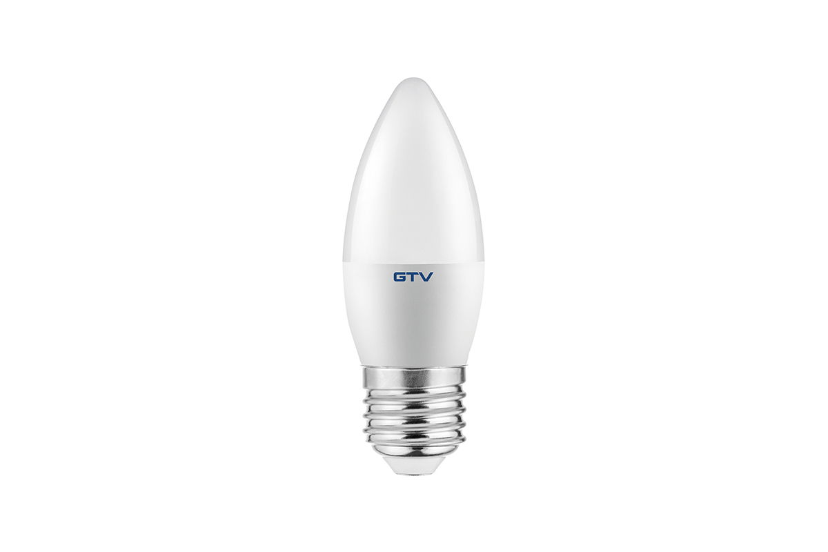 Šviesos diodų lemputė GTV, SMD 2835, C30, 3000 K, E27, 6 W, 160°, 470 lm