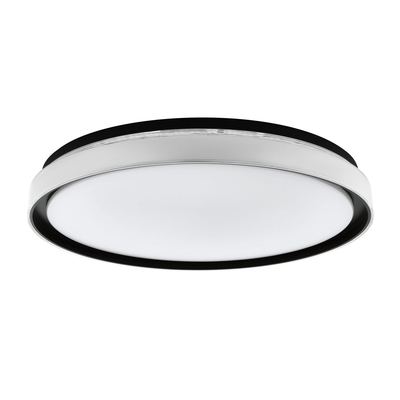 Lubinis LED šviestuvas EGLO Seluci, 4x10W, 3545K, 4600lm, juodos sp., ø49 x h8 cm