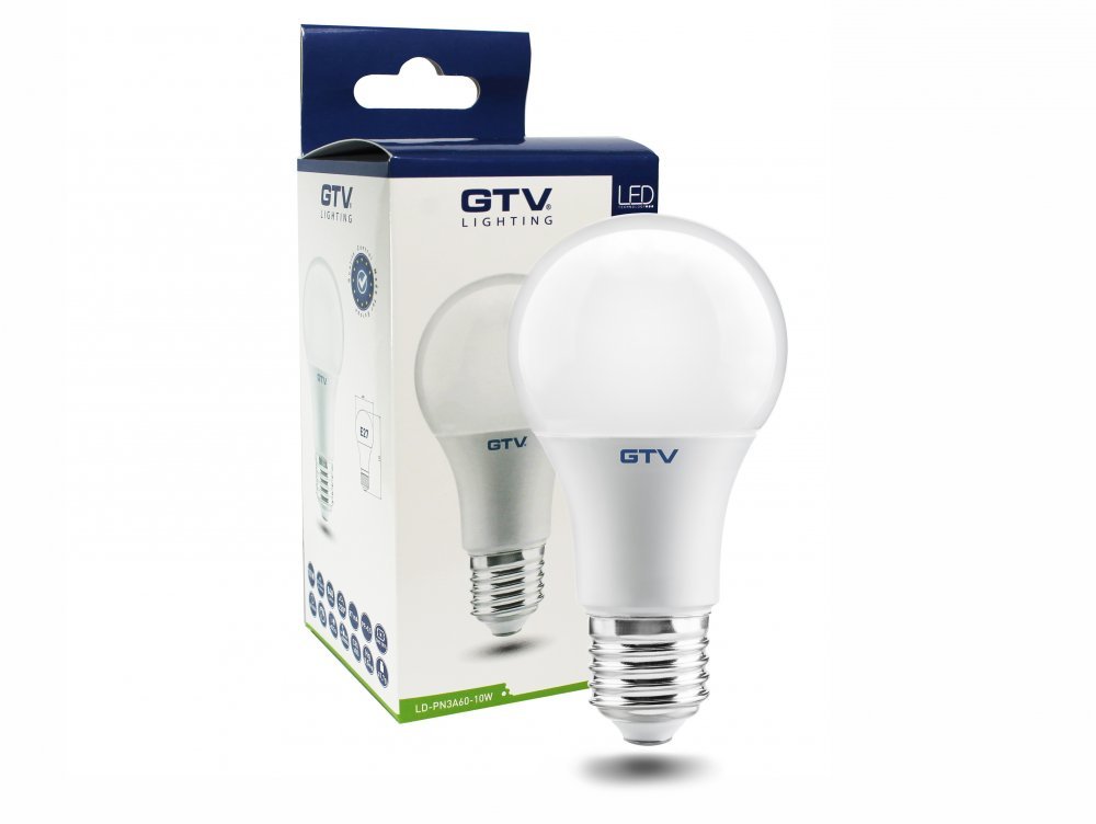 Šviesos diodų lemputė GTV, LED, 10W, A60, E27, 840 lm, 4000K