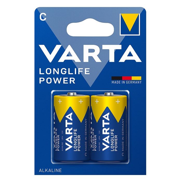 Elementai VARTA LONGLIFE POWER, C, šarminiai, 2 vnt