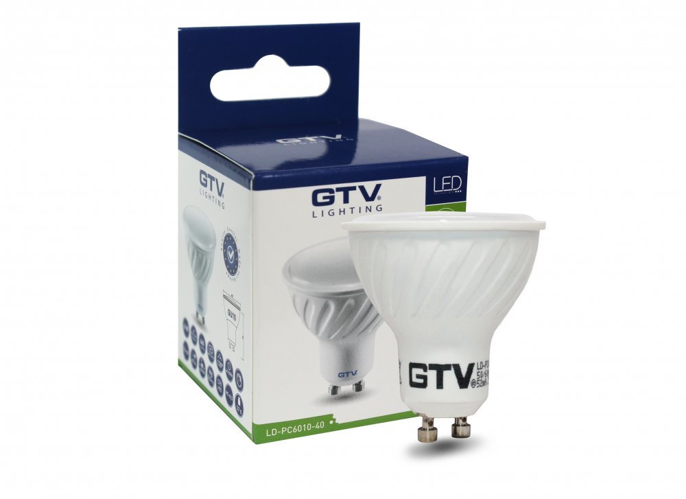 Šviesos diodų lemputė GTV, LED, 7,5W, GU10, 570 lm, 4000K