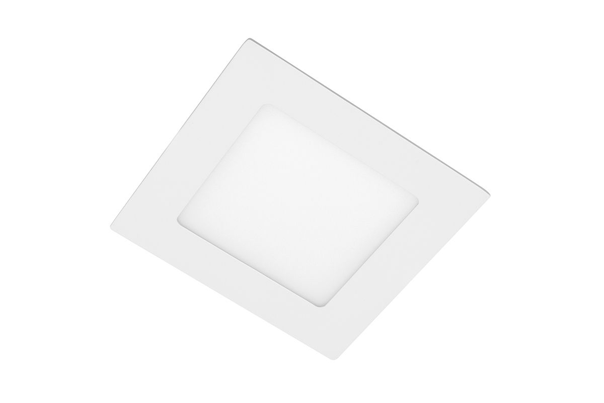 Įleidžiama LED panelė GTV MATIS, IP44, 7 W, 560 lm, 3000 K, baltos sp., kvadrato f., 12 x 12 cm