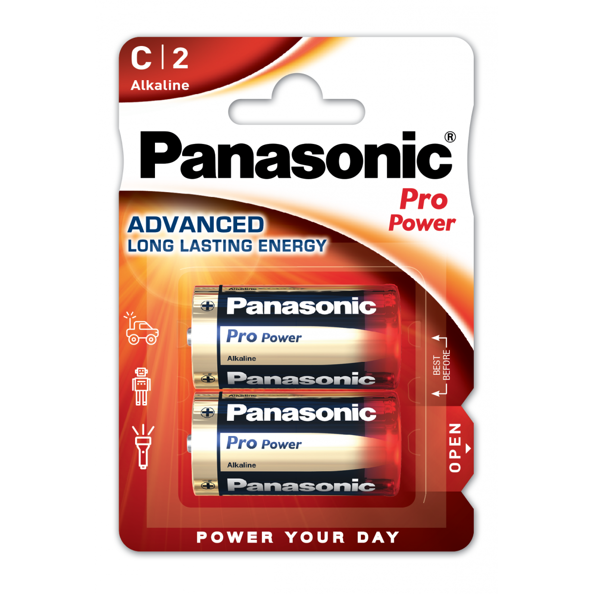 Elementai PANASONIC ALKALINE C, LR14PPG/2B, 2 vnt