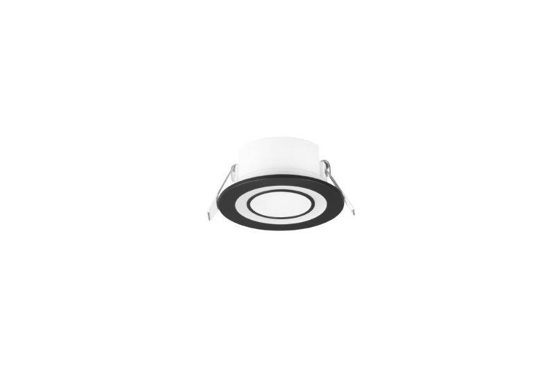 Įleidžiamas LED šviestuvas TRIO CORE, 5 W, 3000 K, 450 lm, 2 šviesos šaltiniai, juodos sp., Ø8,2 cm