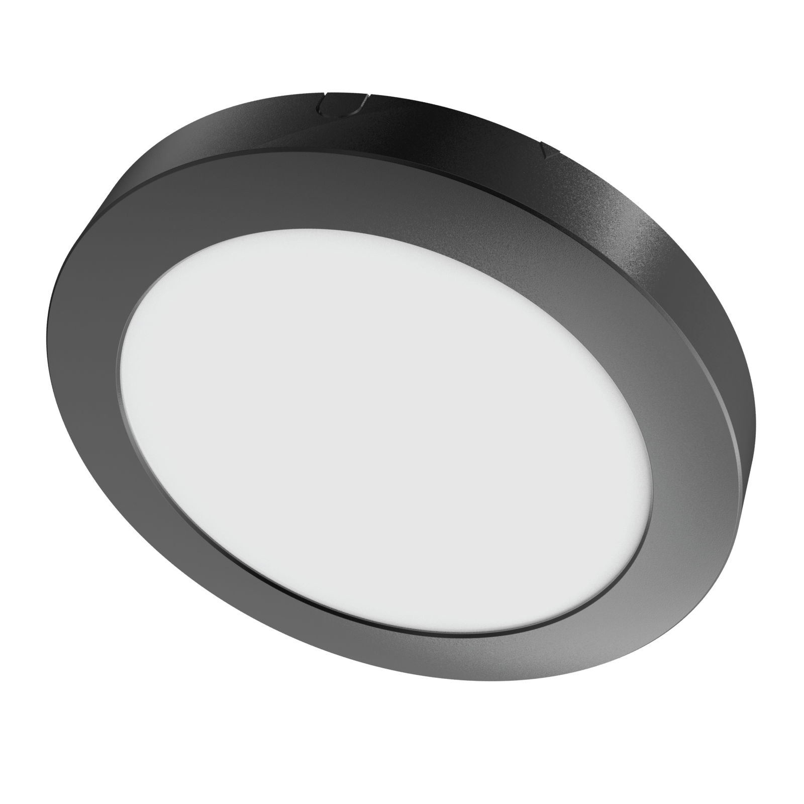 Paviršinė LED panelė SPECTOR LIGHT, 12 W, 4000 K, 1200 lm, apvali f., juodos sp., Ø17 x h3 cm